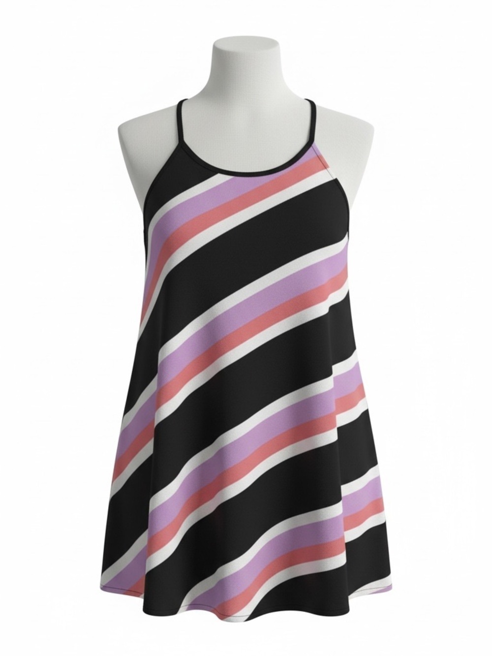Torrid Striped High Neck Swing Tank Top – Size 00 (L)